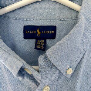 Ralph Lauren Boys Blue Oxford Button Down Shirt (Size 18/20)
